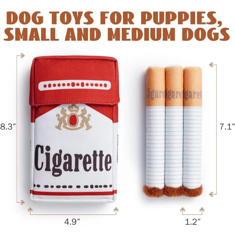 Interactive Plush Dog Toy - Creative Giggling Cigarette Design for Engaging Playtime and Chewing Fun, Ideal Gift for Pets