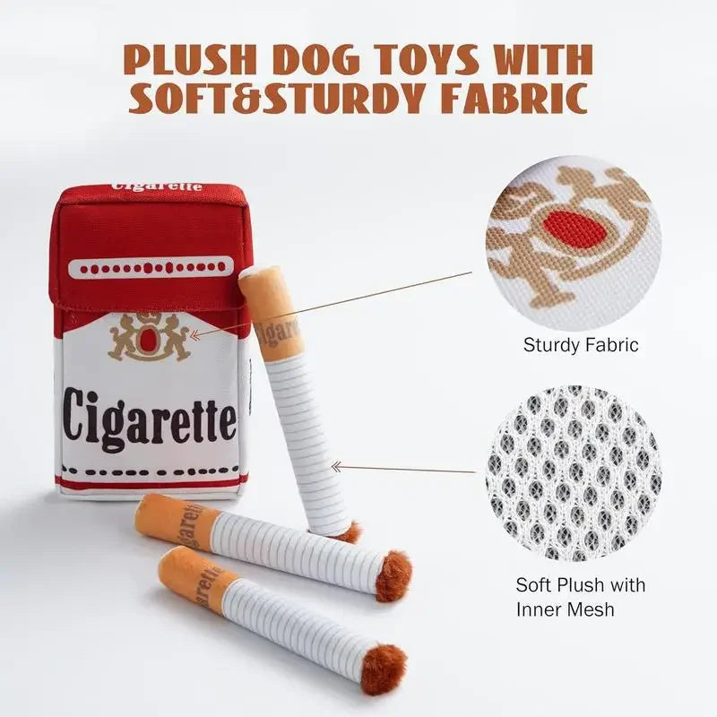 Interactive Plush Dog Toy - Creative Giggling Cigarette Design for Engaging Playtime and Chewing Fun, Ideal Gift for Pets