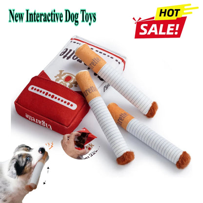 Interactive Plush Dog Toy - Creative Giggling Cigarette Design for Engaging Playtime and Chewing Fun, Ideal Gift for Pets